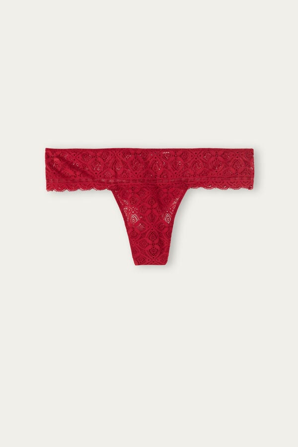 Women Intimissimi Lacezilian Briefs Red | 4309651-JQ