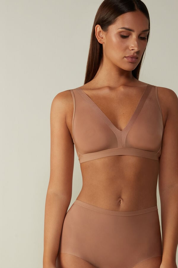 Women Intimissimi Lara Invisible Touch Triangle Bra Beige | 5349286-YH