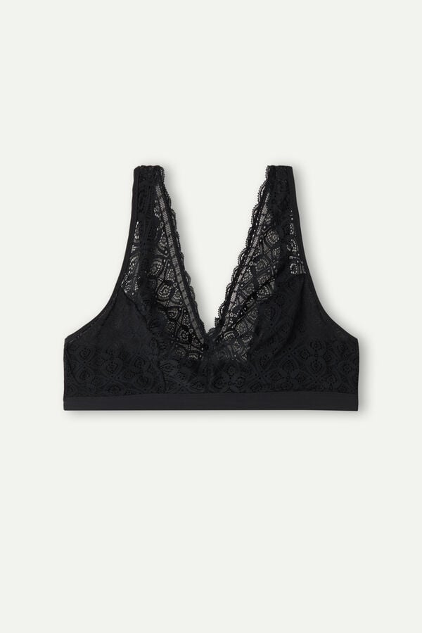 Women Intimissimi Lara Triangle Lace Bra Black | 0597268-OY