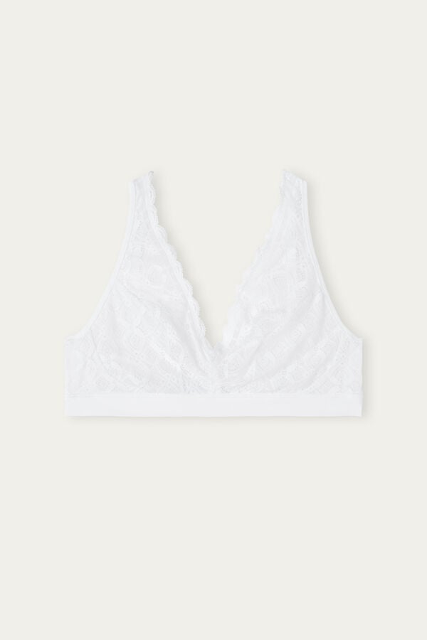 Women Intimissimi Lara Triangle Lace Bra White | 9026817-CG