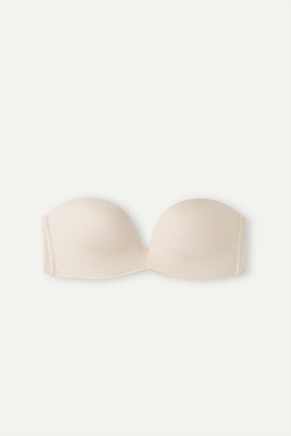 Women Intimissimi Laura Bandeau Ultralight Microfiber Bra Cream Pink | 5713984-OP