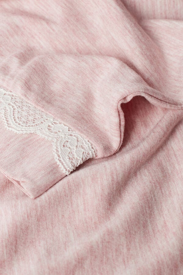 Women Intimissimi Long Modal Lace Detail Pajamas Light Pink | 2375418-JF