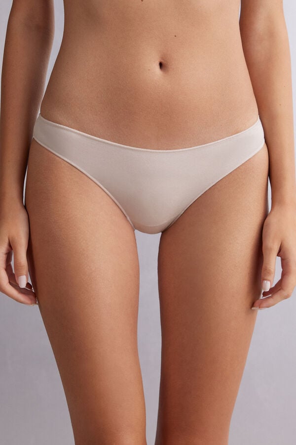 Women Intimissimi Low Rise Cotton Panties Cream Pink | 1953862-VP