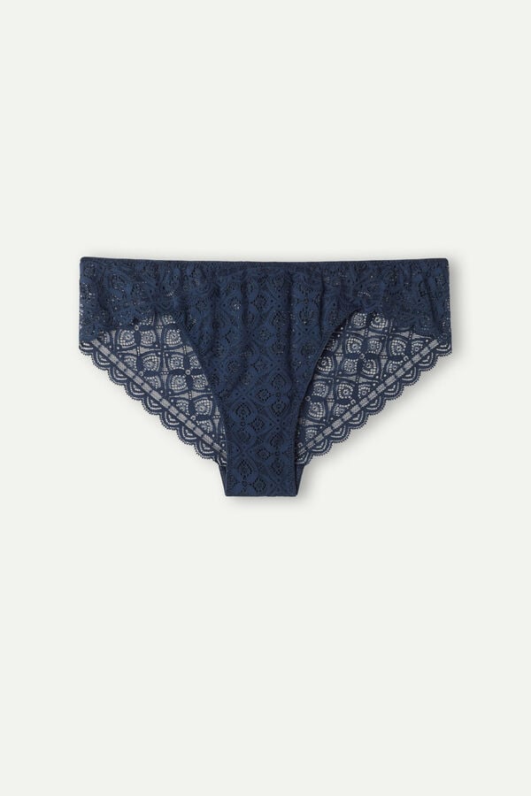 Women Intimissimi Low Rise Lace Panties Blue | 1307856-KL