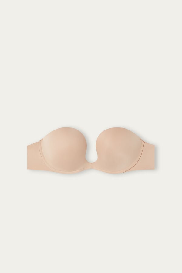 Women Intimissimi Monica Bandeau Ultralight Microfiber Bra Orange Beige | 4916375-PM