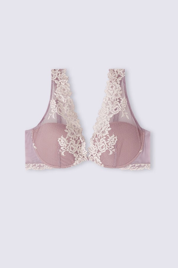 Women Intimissimi Pretty Flowers Elena Balconette Bra White | 7608142-NS