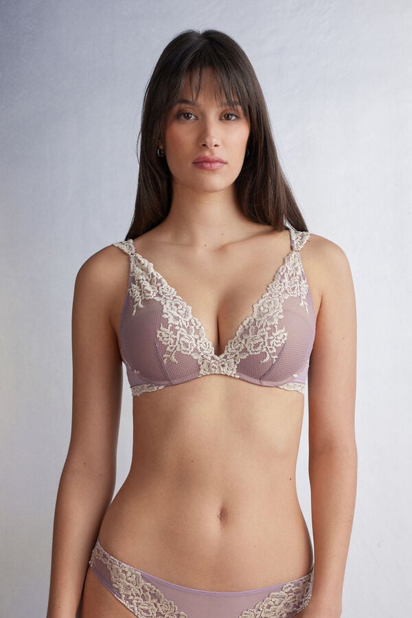 Women Intimissimi Pretty Flowers Giorgia Balconette Bra White | 0167549-TW