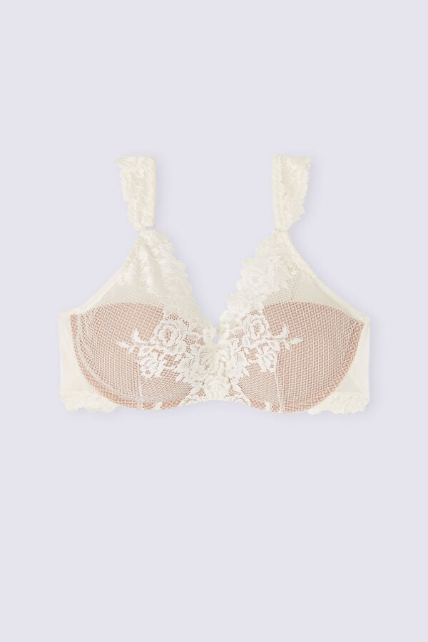 Women Intimissimi Pretty Flowers Giorgia Balconette Bra White | 5971024-HY