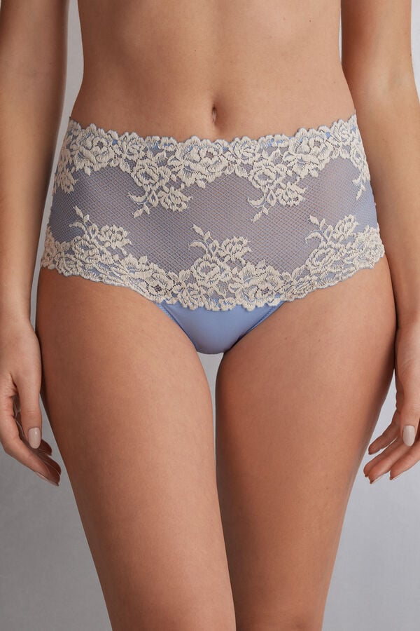 Women Intimissimi Pretty Flowers Hipsterzilian Briefs Blue / White | 9205438-HA