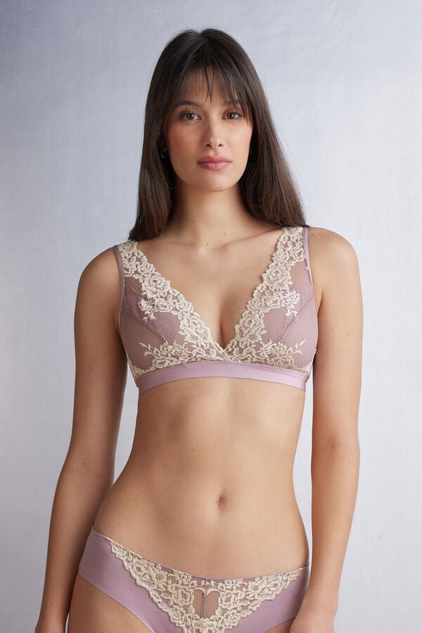 Women Intimissimi Pretty Flowers Lara Triangle Bra White | 2195487-XO