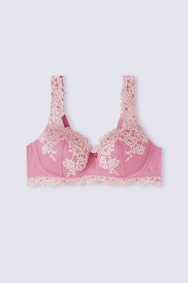 Women Intimissimi Pretty Flowers Sofia Balconette Bra Pink / White | 1298057-OD