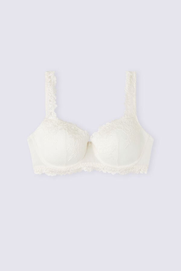 Women Intimissimi Pretty Flowers Sofia Balconette Bra White | 2486503-ZV