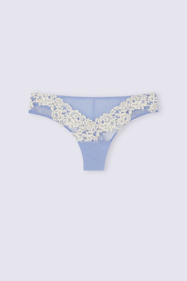 Women Intimissimi Pretty Flowerszilian Briefs Blue / White | 8230751-SZ