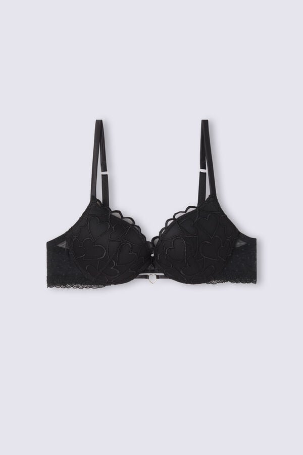 Women Intimissimi Queen Of Hearts Simona Super Push-Up Bra Black | 1238906-FJ