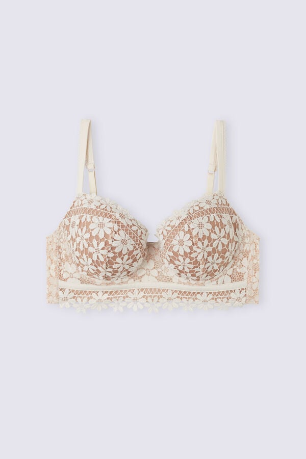 Women Intimissimi Romance Yourself Sofia Balconette Bra Light Yellow / Beige | 2910354-EV