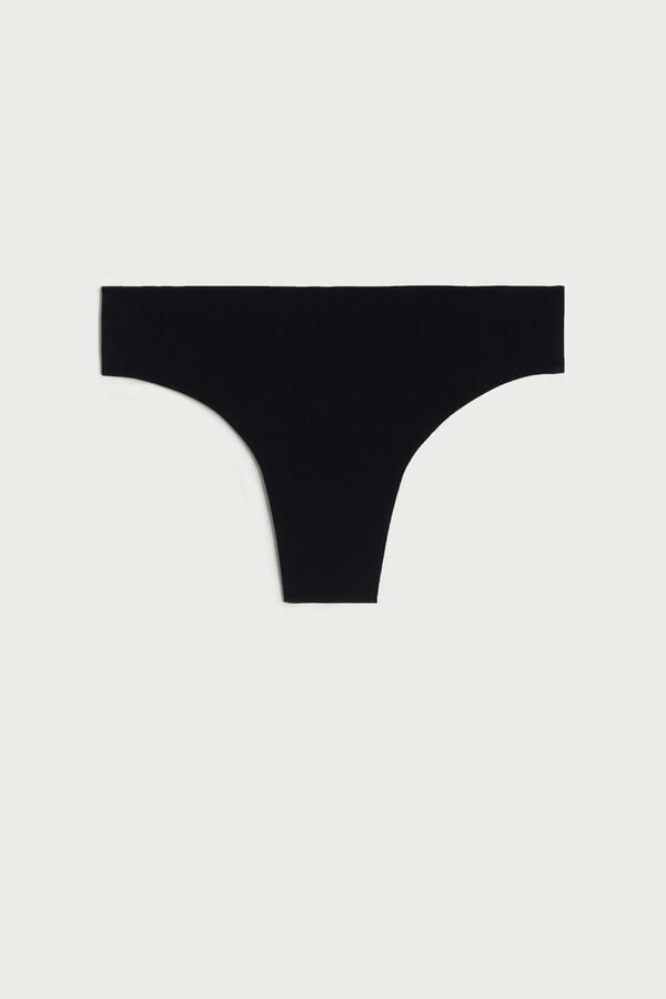 Women Intimissimi Seamless Cottonzilian Briefs Black | 9630841-NO