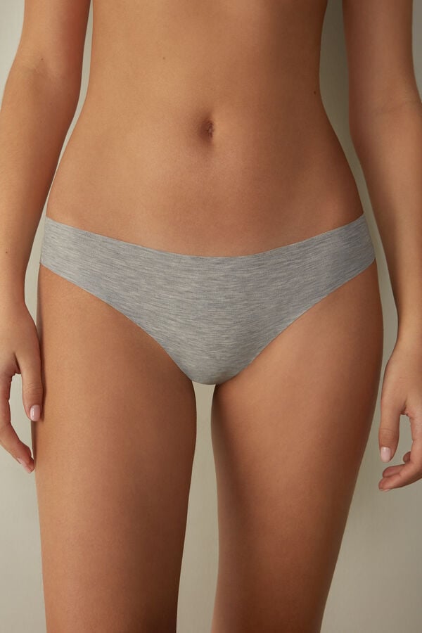 Women Intimissimi Seamless Cottonzilian Briefs Light Grey | 2014835-XT