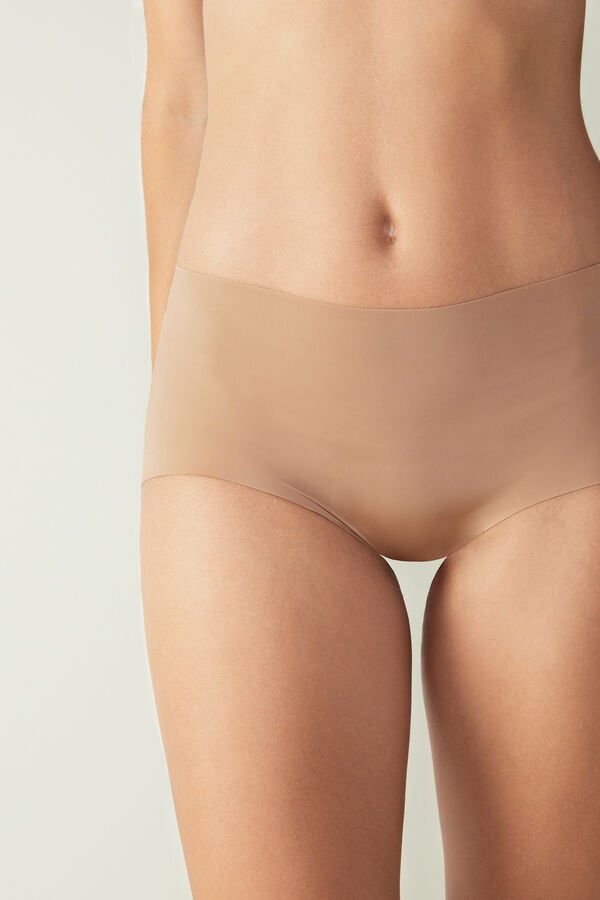 Women Intimissimi Seamless Microfiber Hipster Briefs Beige | 6701925-SG