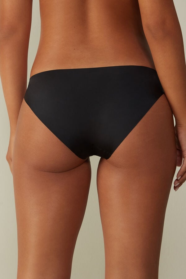 Women Intimissimi Seamless Microfiber Panties Black | 6372901-TG