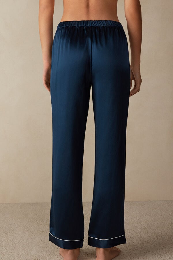 Women Intimissimi Silk Satin Pants Blue | 2463098-LX