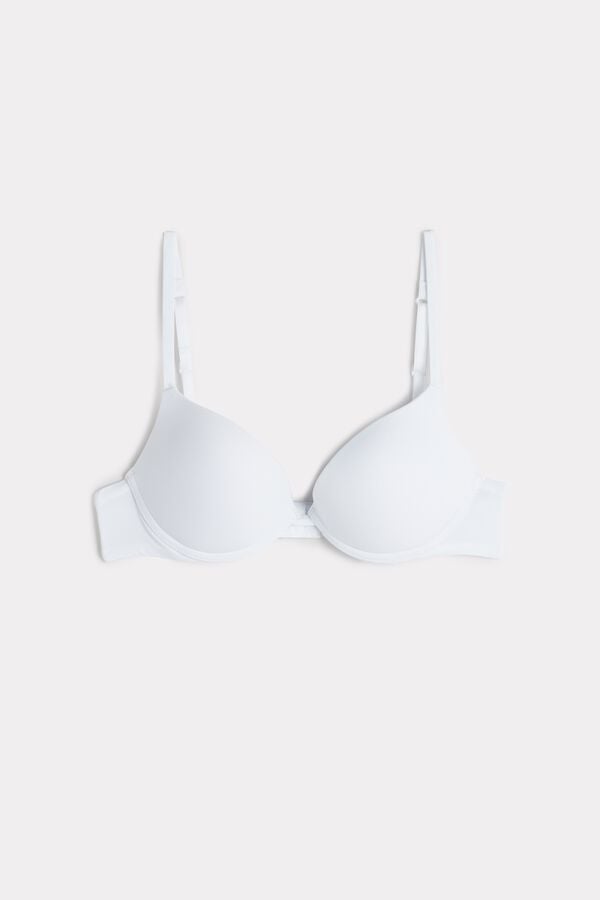 Women Intimissimi Simona Microfiber Super Push-Up Bra White | 9521864-CP