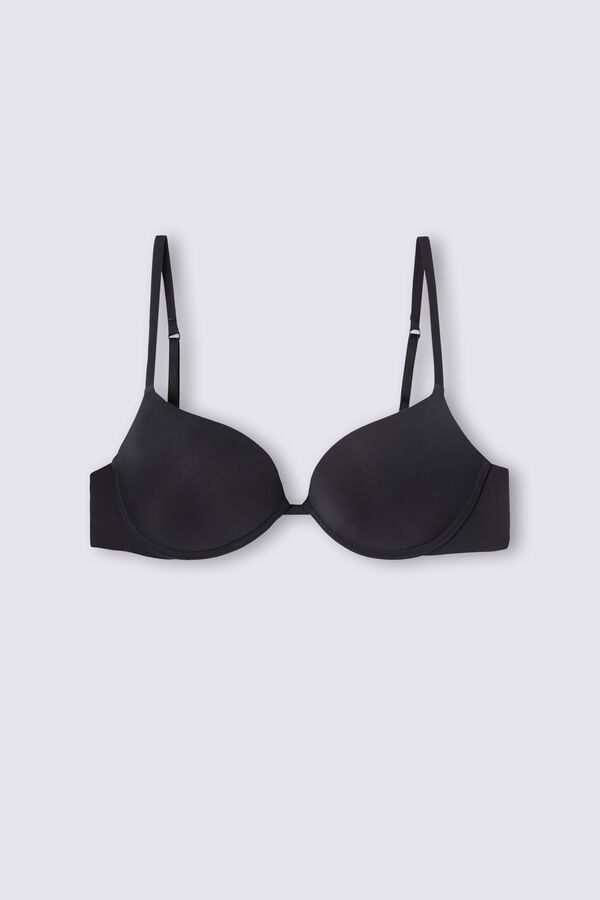 Women Intimissimi Simona Super Push-Up Ultralight Microfiber Bra Black | 4835627-HE