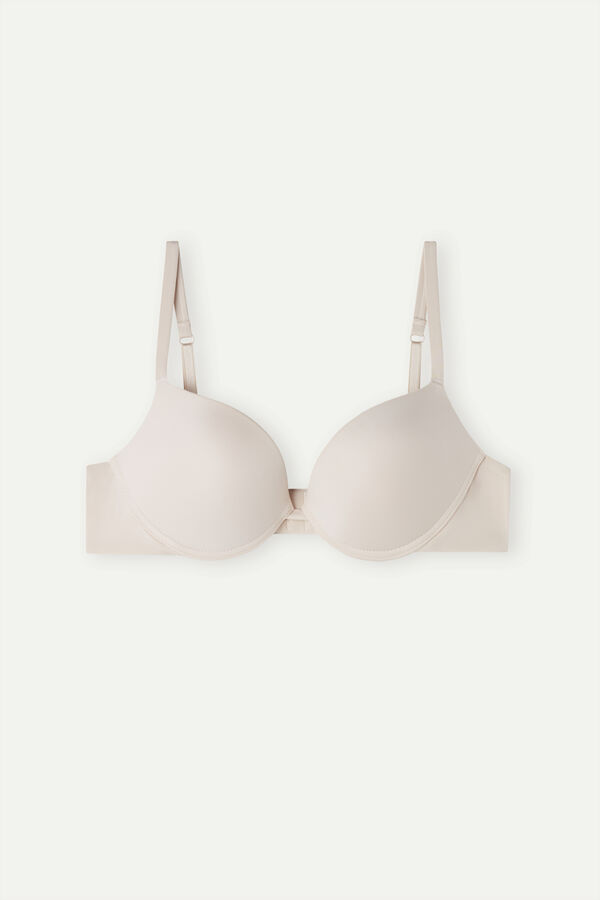 Women Intimissimi Simona Super Push-Up Ultralight Microfiber Bra Cream Pink | 8274560-XB