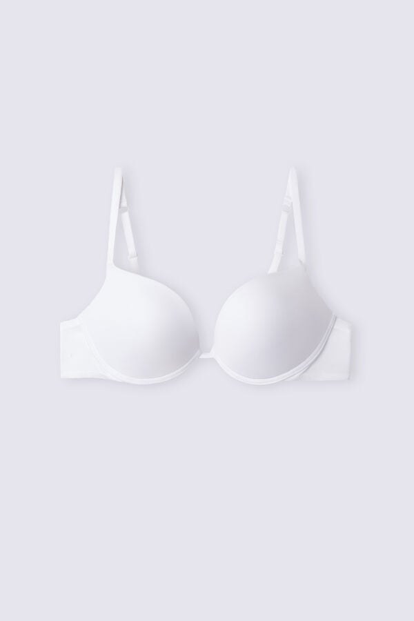 Women Intimissimi Simona Super Push-Up Ultralight Microfiber Bra White | 4893162-ZE