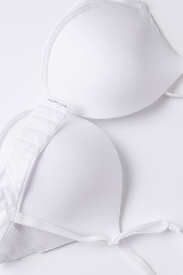 Women Intimissimi Simona Super Push-Up Ultralight Microfiber Bra White | 4893162-ZE