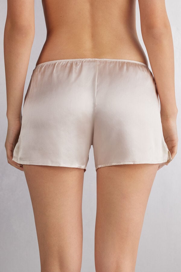 Women Intimissimi Smooth Silk-Satin Shorts Cream Pink | 0897624-WY