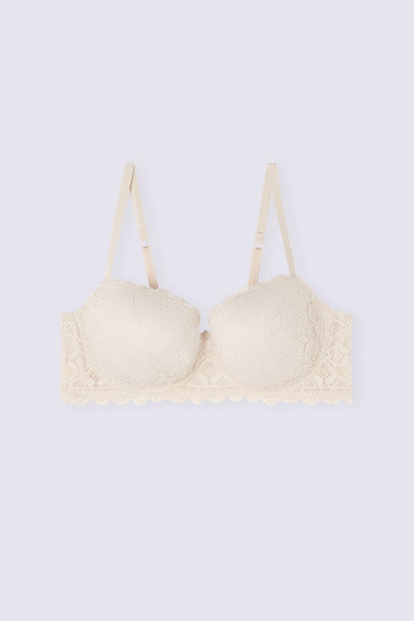 Women Intimissimi Sofia Balconette Lace Bra Cream Pink | 9438265-DS