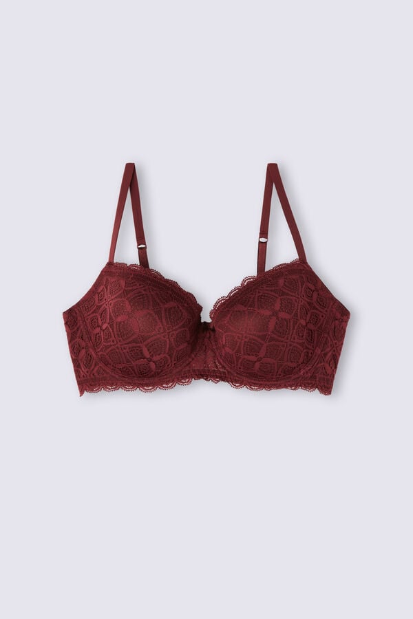 Women Intimissimi Sofia Balconette Lace Bra Red | 4382719-FH