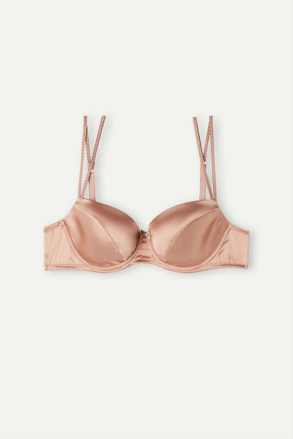 Women Intimissimi Sofia Natural Lift Balconette Silk Bra Pink | 1574862-EC