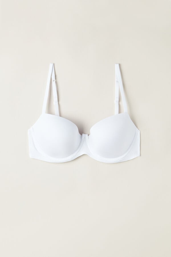 Women Intimissimi Sofia Natural Lift Balconette Ultralight Microfiber Bra White | 6792503-VY