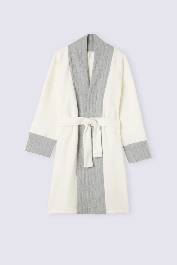 Women Intimissimi Softid Fleece Robe White | 0137965-QX