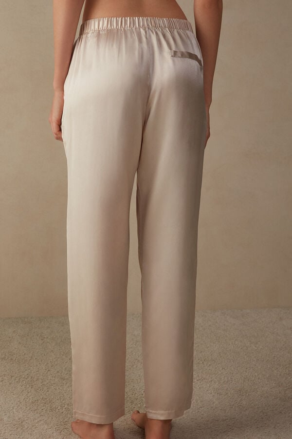 Women Intimissimi Straight Silk Pants Cream Pink | 9146278-EA