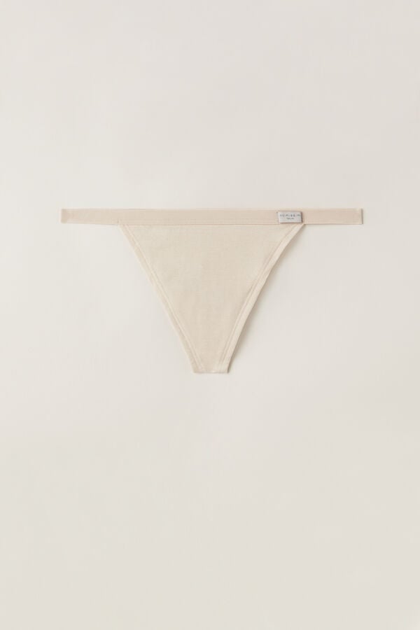 Women Intimissimi String In Cotton Thong Cream Pink | 4067251-SF