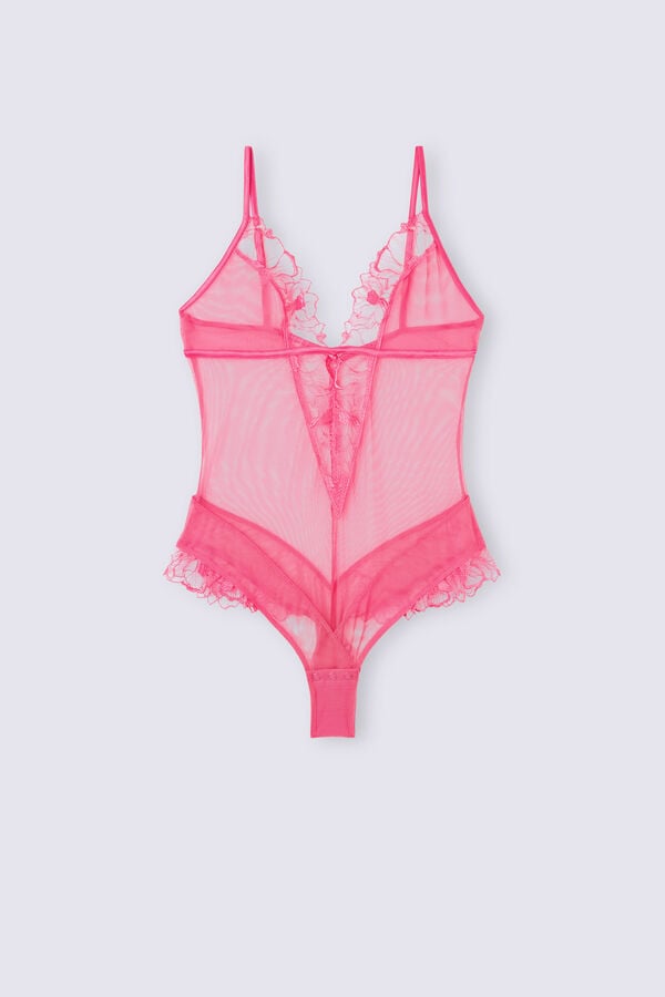 Women Intimissimi Sweet Like Sugar Tulle Bodysuit Pink | 2580147-WA