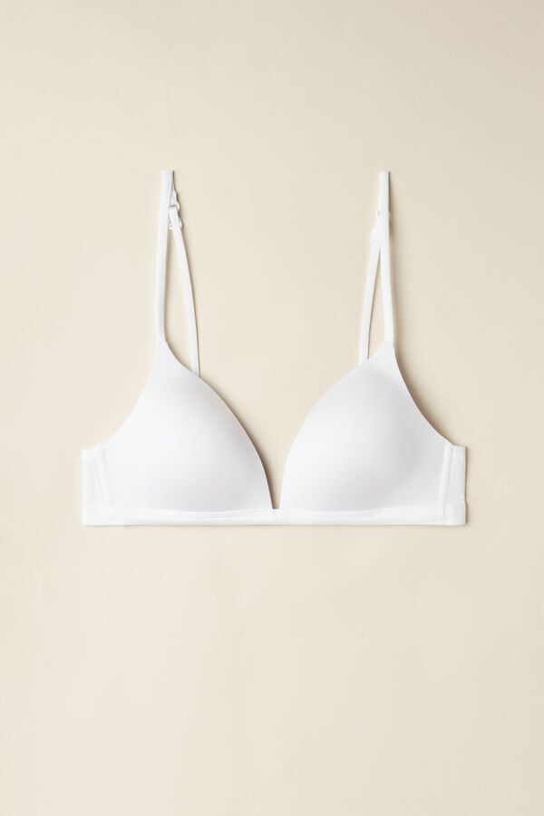 Women Intimissimi Tiziana Triangle Ultralight Microfiber Bra White | 6549802-JT