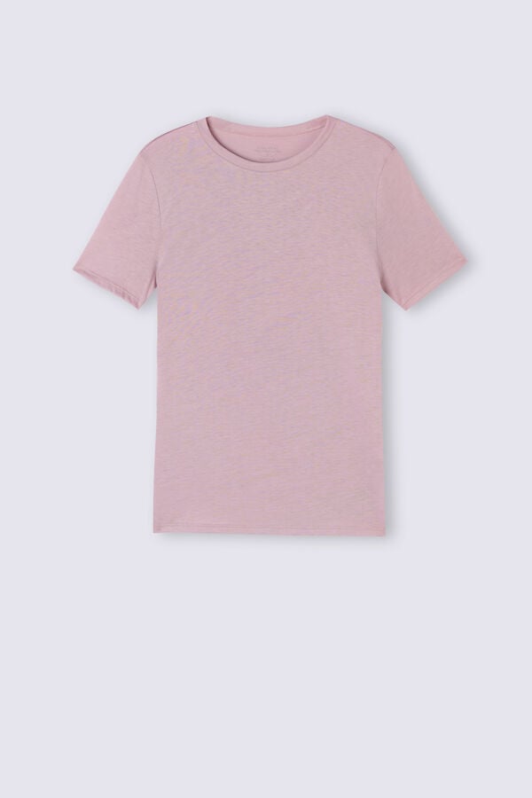 Women Intimissimi Ultrafresh Cotton Short Sleeve Pink | 9814750-MD