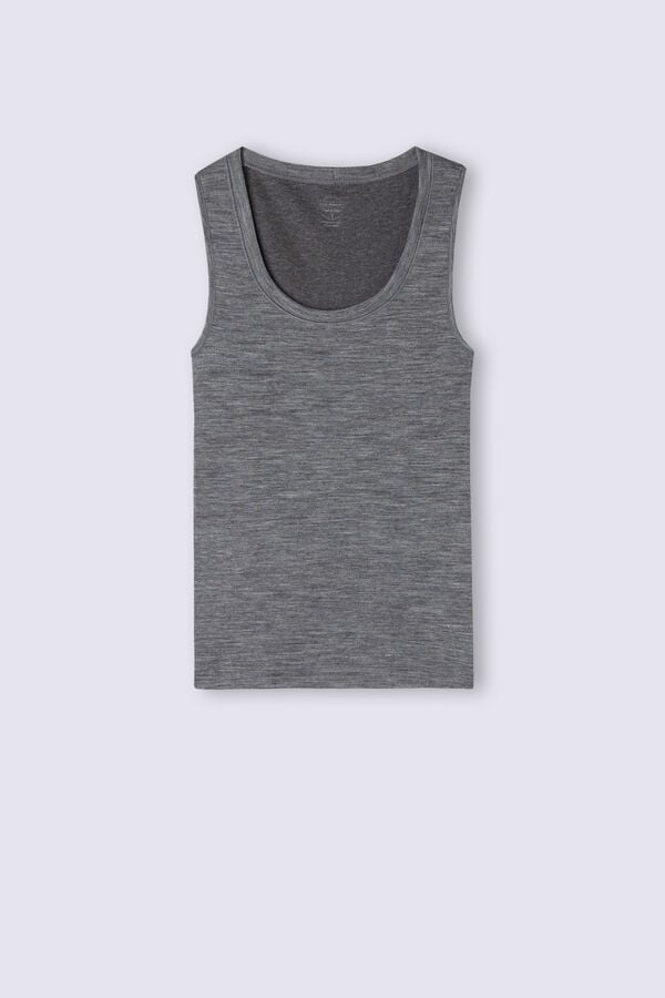 Women Intimissimi Wool Cotton Tank Top Grey | 9058247-XO